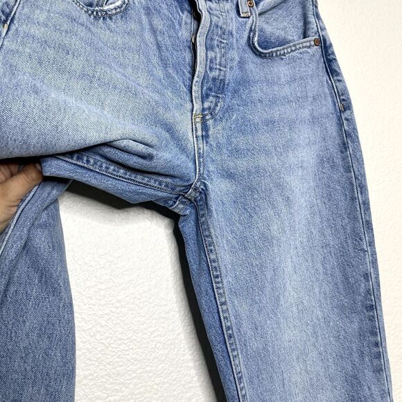 Denim Forum Jeans 23x30L 90s Boyfriend High Loose Light Wash Aritzia Button Fly - Picture 7 of 13
